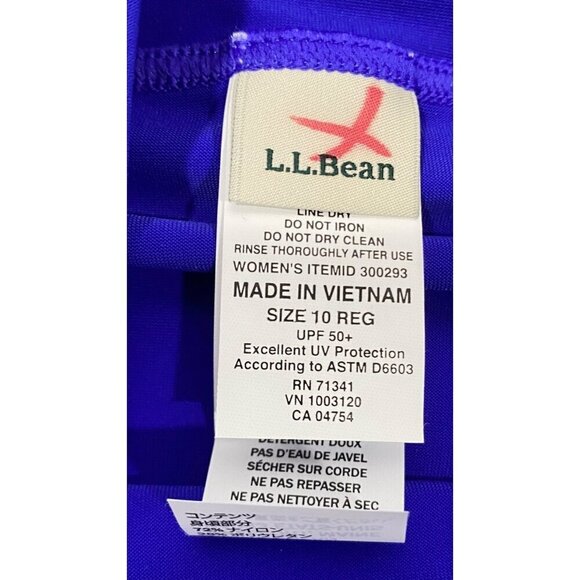 L.L.Bean Shaping swimwear swim skirt royal blue women’s 10R UPF 50+ modest NWT - Picture 6 of 10